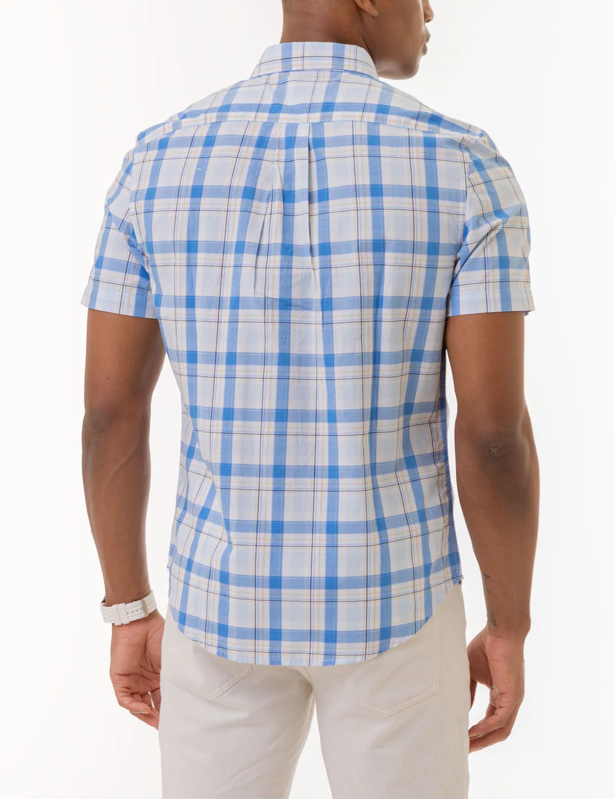 PLAID SHORT SLEEVE POPLIN SHIRT WITH POCKET sold by U.S. Polo Assn. product image thumbnail 4
