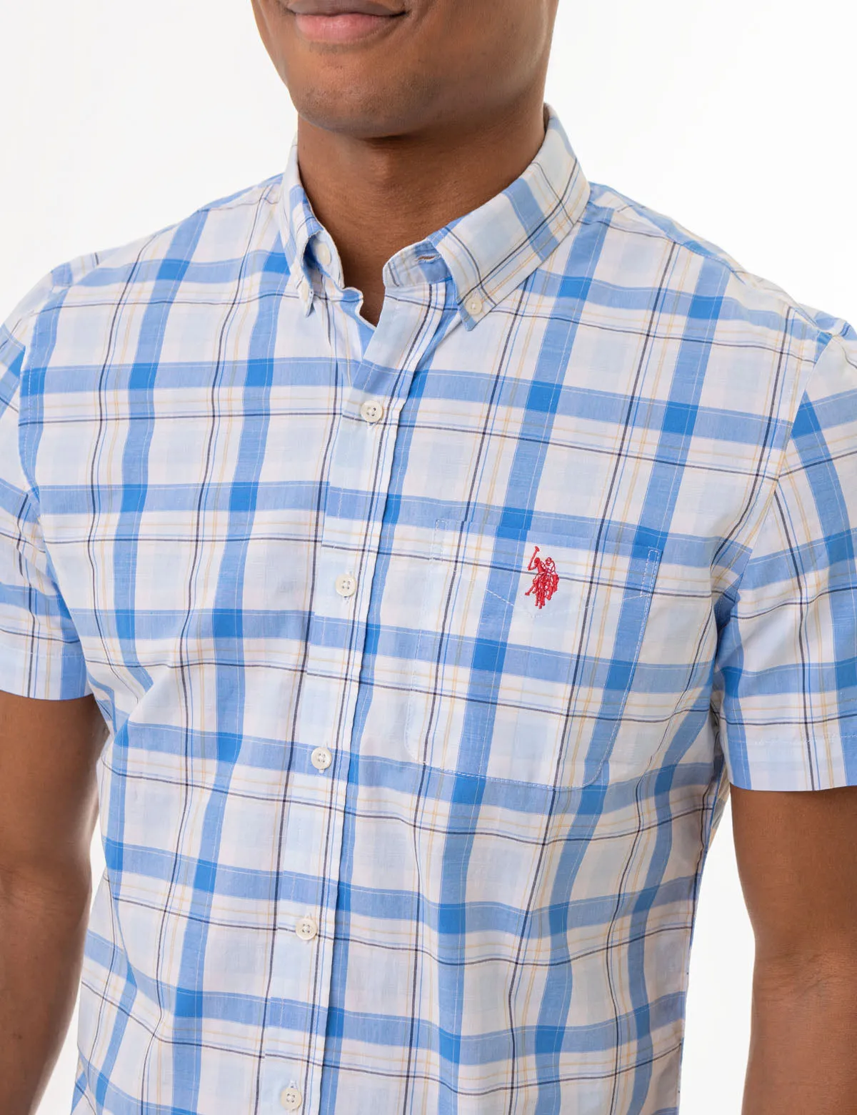PLAID SHORT SLEEVE POPLIN SHIRT WITH POCKET sold by U.S. Polo Assn. product image thumbnail 2