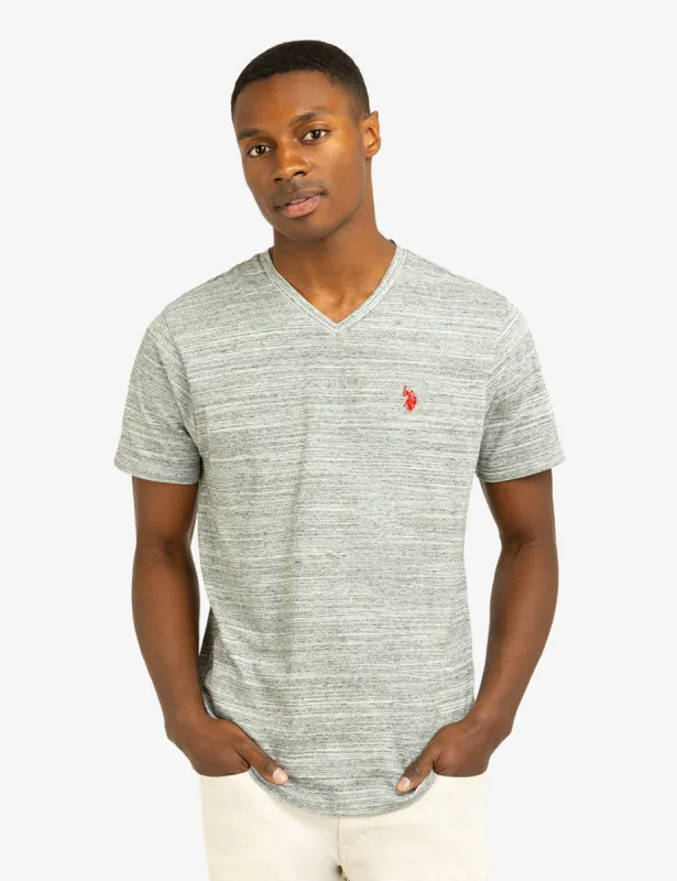 SPACE DYE JERSEY V-NECK T-SHIRT sold by U.S. Polo Assn.