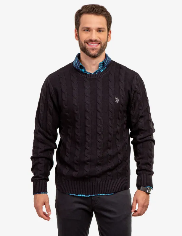 CABLE CREW NECK SWEATER sold by U.S. Polo Assn.