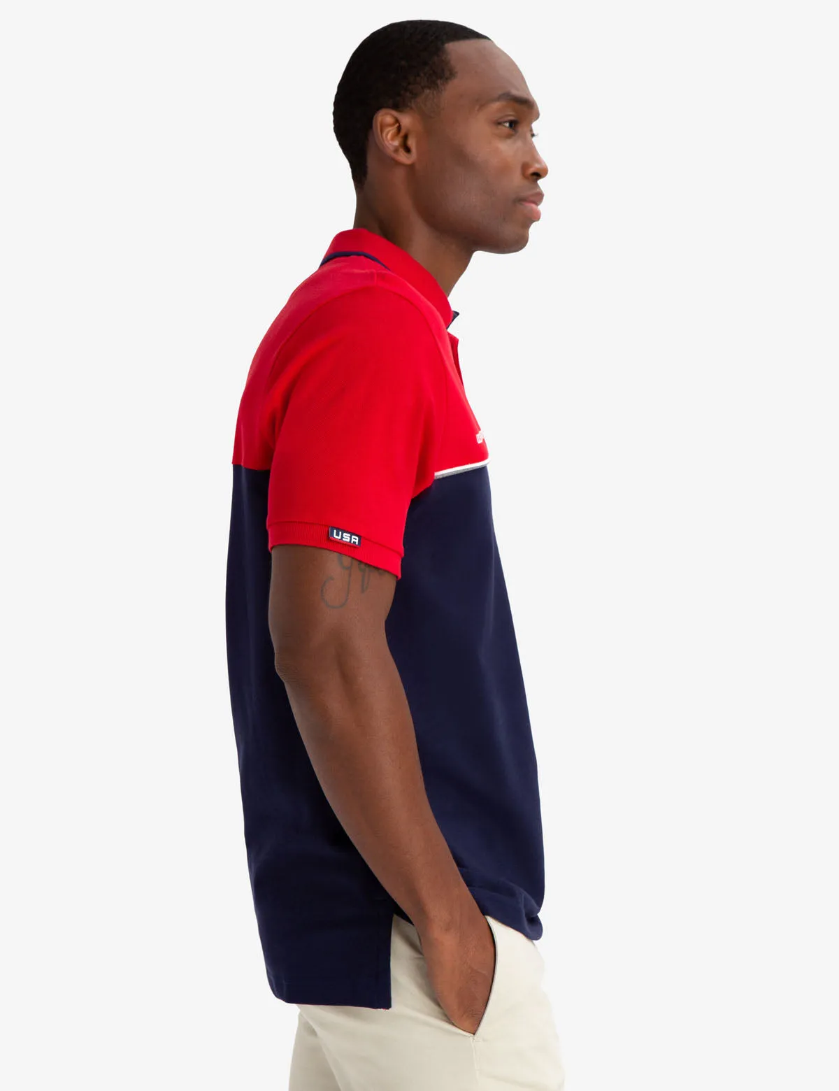COLORBLOCK USPA PATCH POLO SHIRT sold by U.S. Polo Assn. product image thumbnail 3