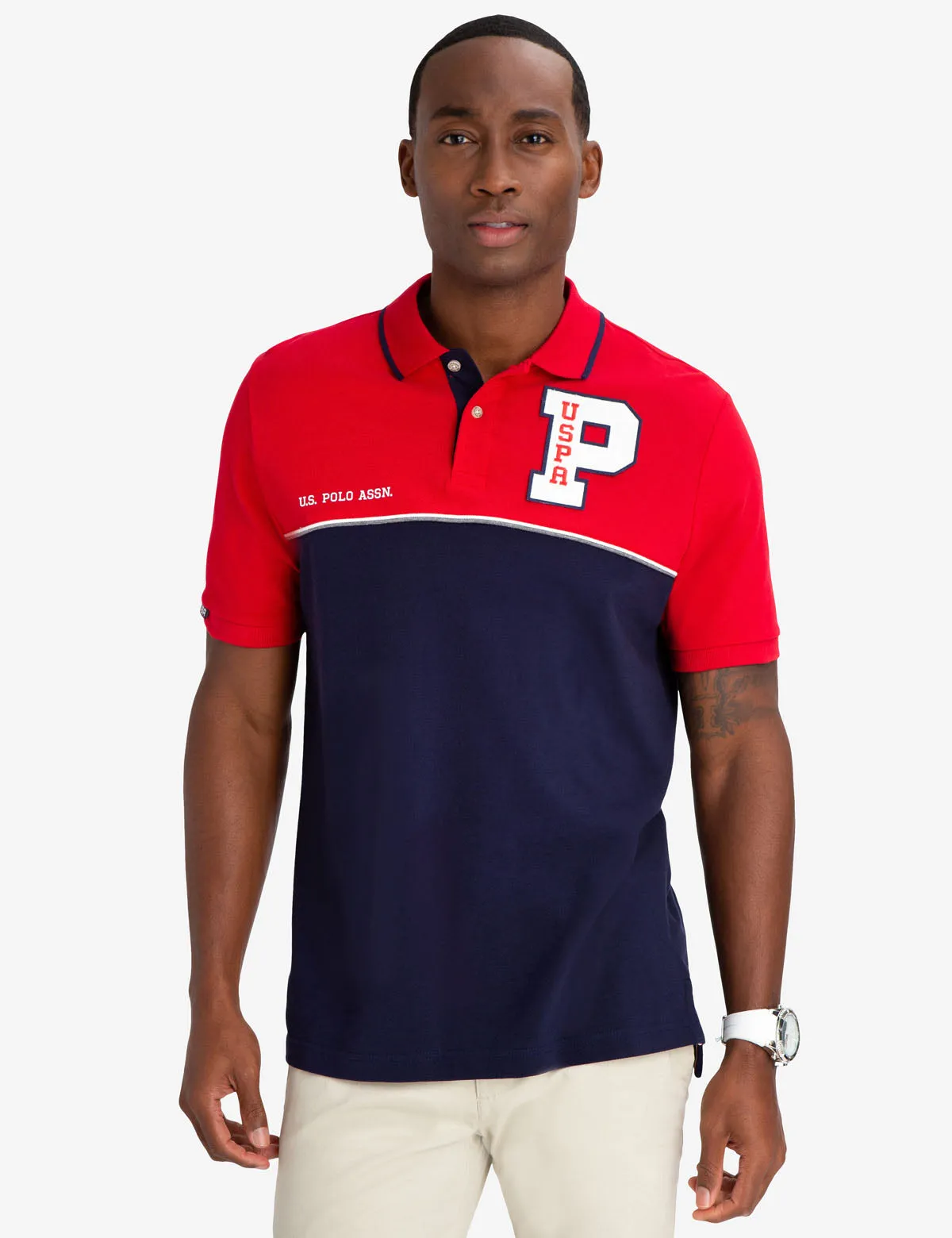 COLORBLOCK USPA PATCH POLO SHIRT sold by U.S. Polo Assn.