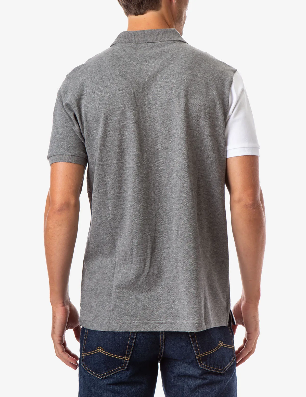 EMBOSSED CHEST LOGO DIAGONAL COLORBLOCK POLO SHIRT sold by U.S. Polo Assn. product image thumbnail 3