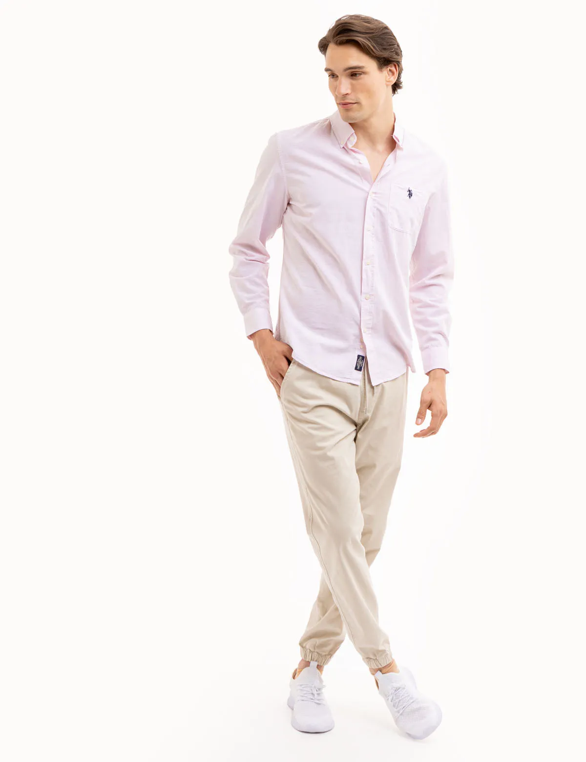 LONG SLEEVE HEATHER POPLIN WOVEN SHIRT sold by U.S. Polo Assn. product image thumbnail 2