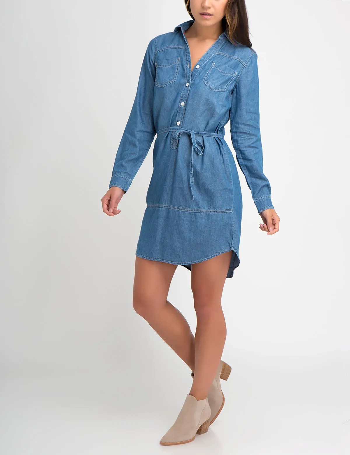 DENIM SHIRT DRESS sold by U.S. Polo Assn. product image thumbnail 4