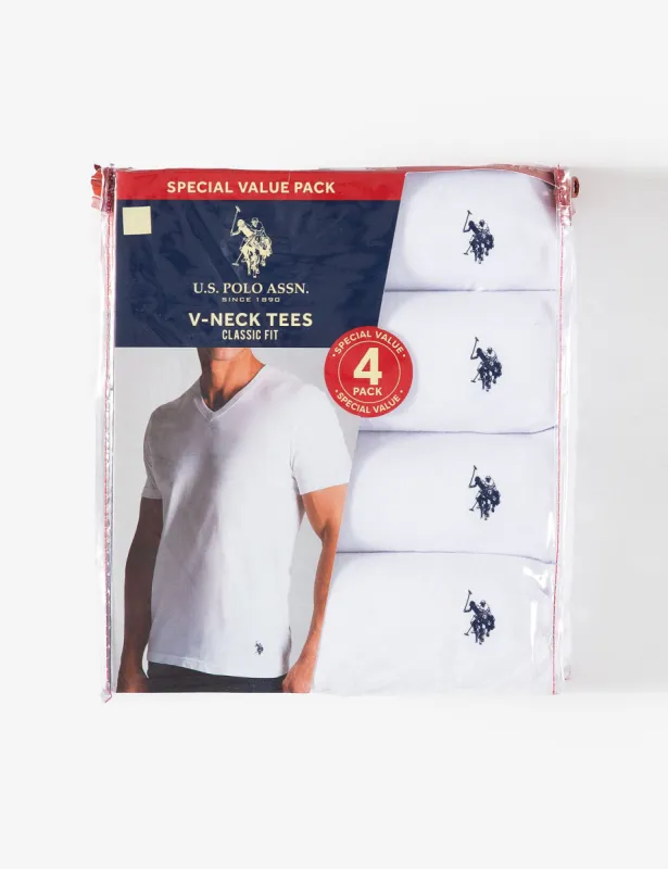 4PK V-NECK T-SHIRTS sold by U.S. Polo Assn.