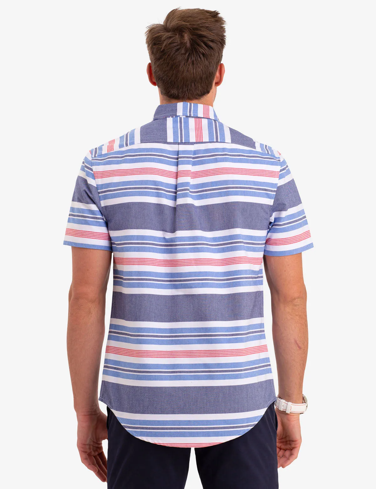 HORIZONTAL STRIPE OXFORD SHORT SLEEVE SHIRT sold by U.S. Polo Assn. product image thumbnail 4