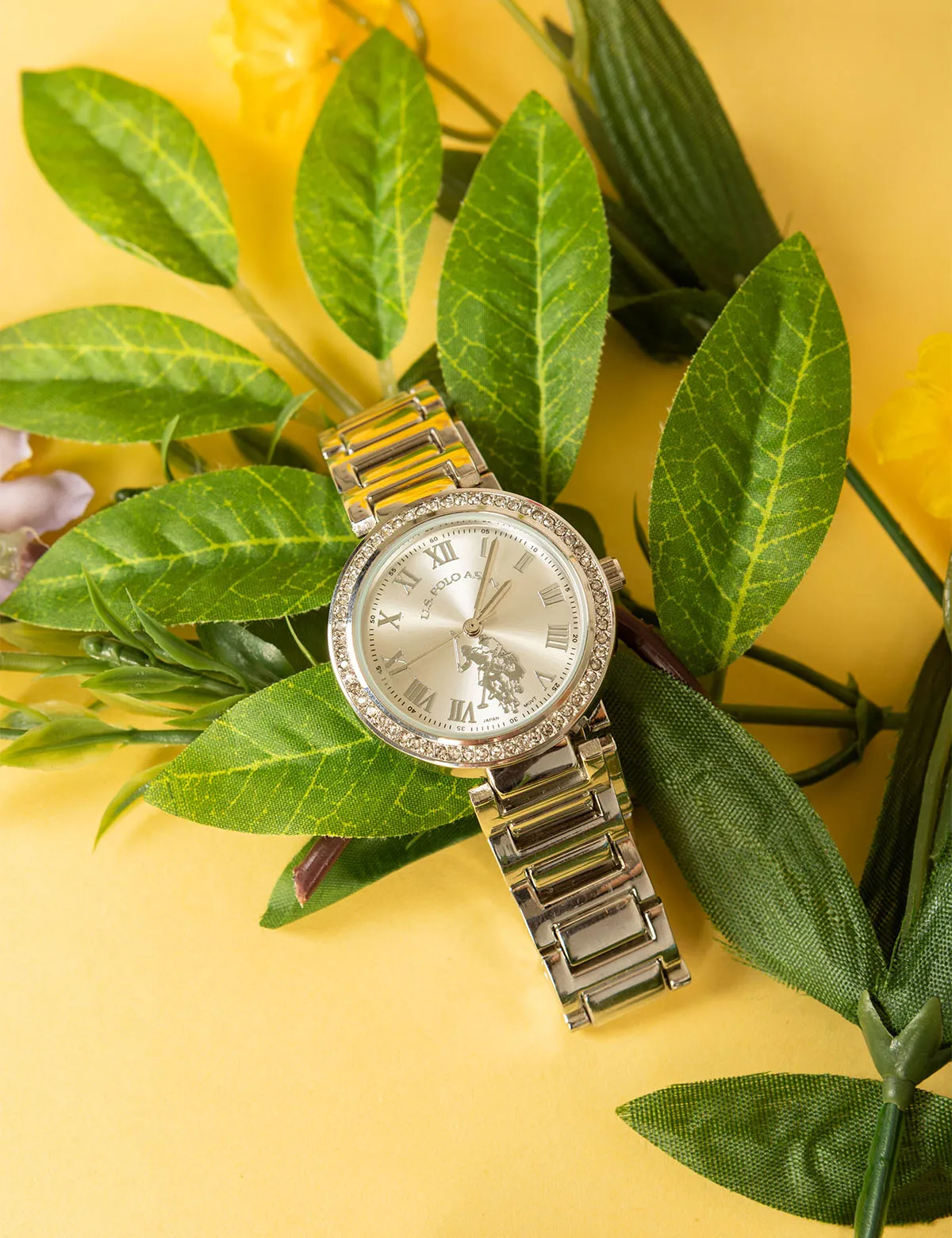 LADIES SILVERTONE BRACELET WATCH sold by U.S. Polo Assn.