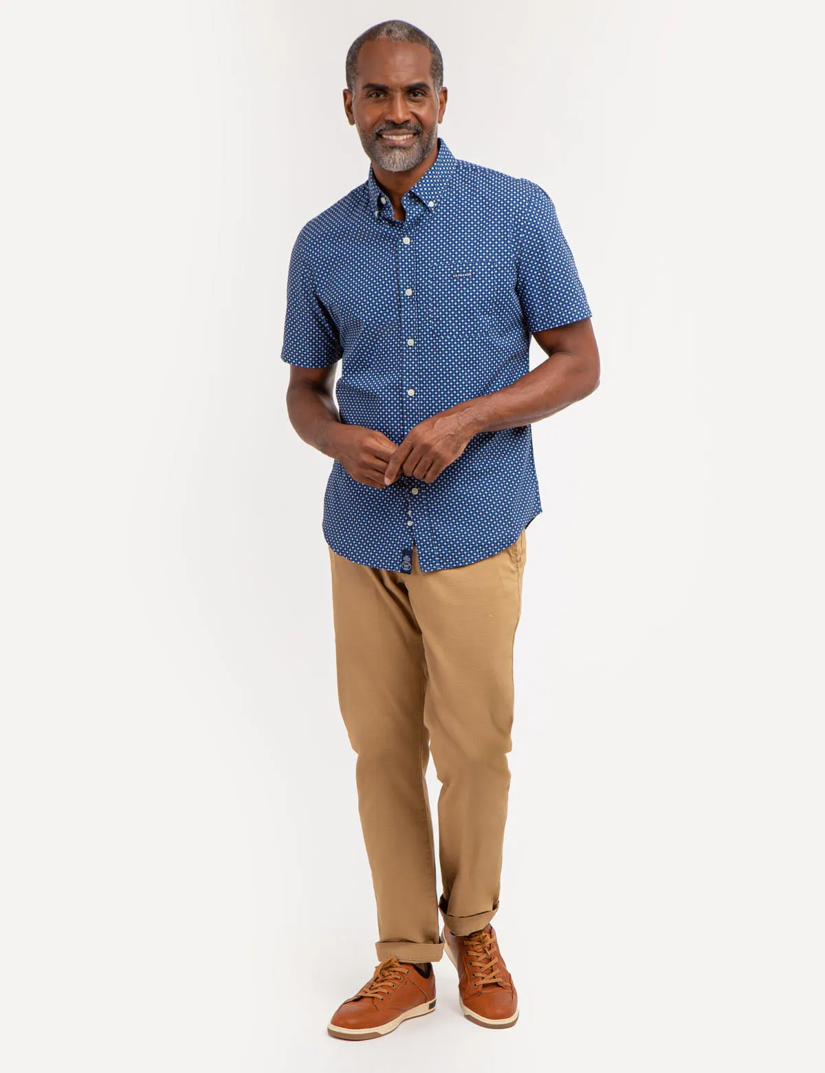 DIAMOND PRINT SHORT SLEEVE SHIRT WITH POCKET sold by U.S. Polo Assn. product image thumbnail 4