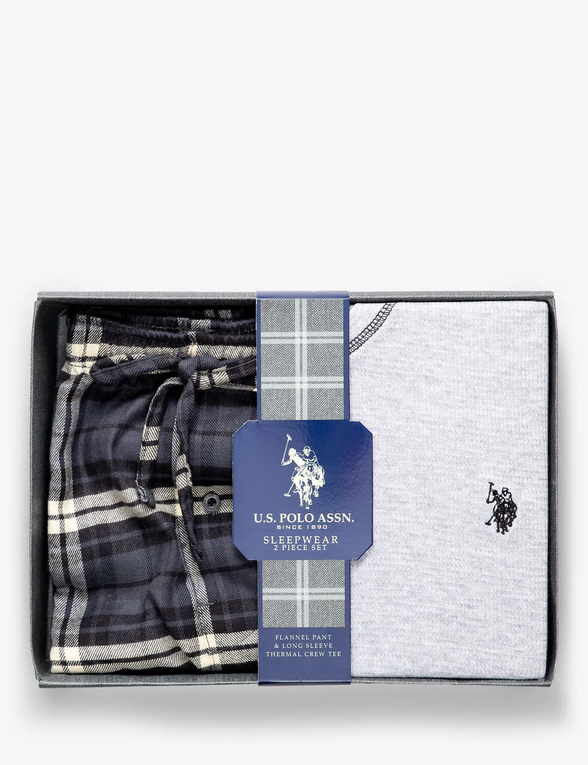 LOUNGE SET: THERMAL TOP & PLAID PANTS sold by U.S. Polo Assn. product image thumbnail 3