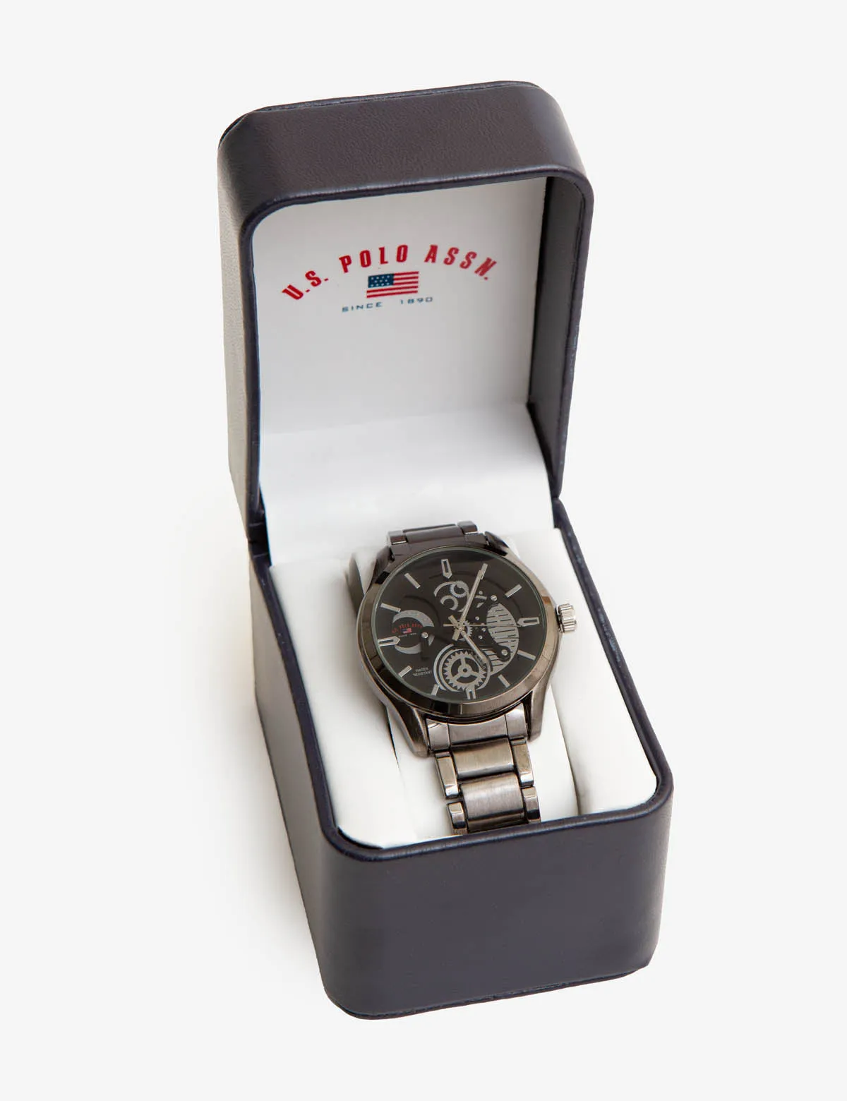 MEN'S GUNMETAL SKELETON DRESS WATCH sold by U.S. Polo Assn. product image thumbnail 3