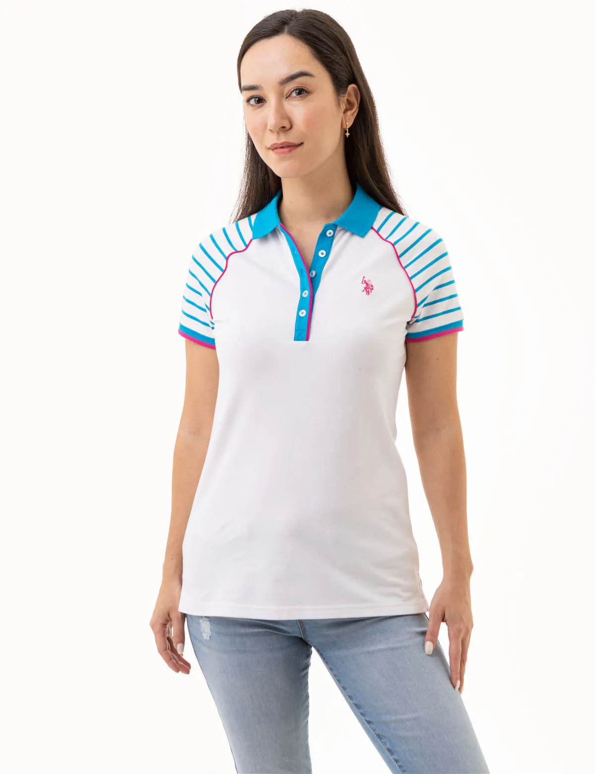 RAGLAN STRIPE POLO SHIRT sold by U.S. Polo Assn.