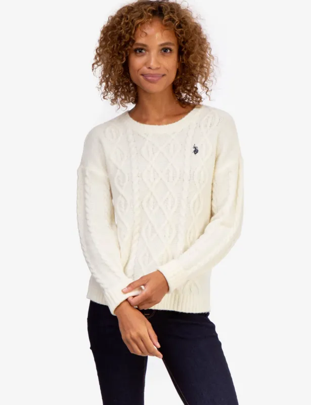 SOFT CABLE CREW NECK SWEATER sold by U.S. Polo Assn.