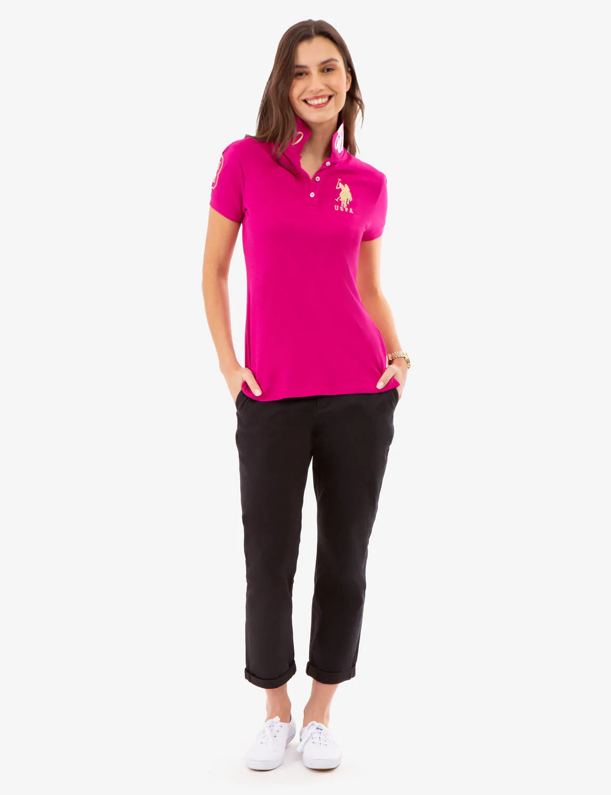 USPA METALLIC PRINT POLO SHIRT sold by U.S. Polo Assn. product image thumbnail 2