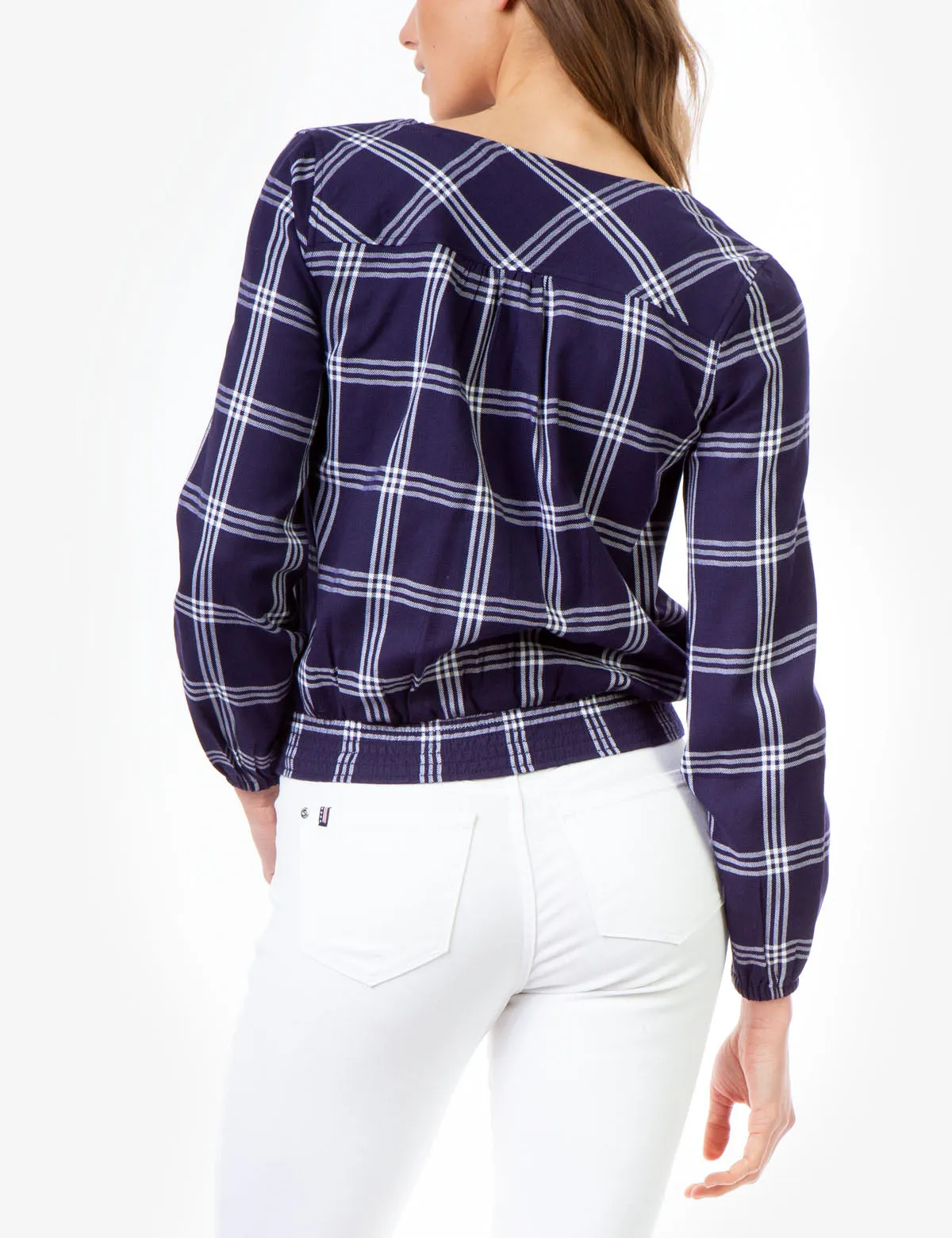 SMOCKED PLAID SHIRT sold by U.S. Polo Assn. product image thumbnail 3