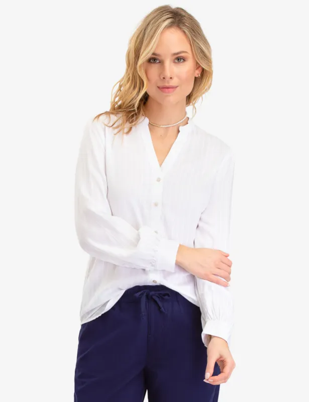 CHENILLE STRIPE LONG SLEEVE SHIRT made by U.S. Polo Assn.