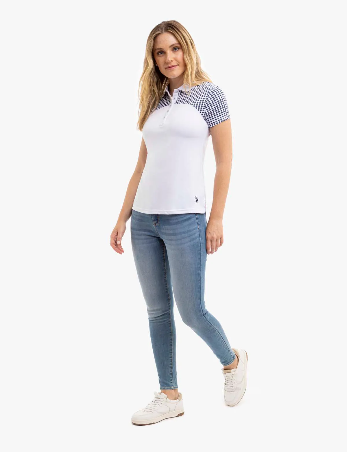 DOT PRINT COLORBLOCK POLO SHIRT sold by U.S. Polo Assn. product image thumbnail 3