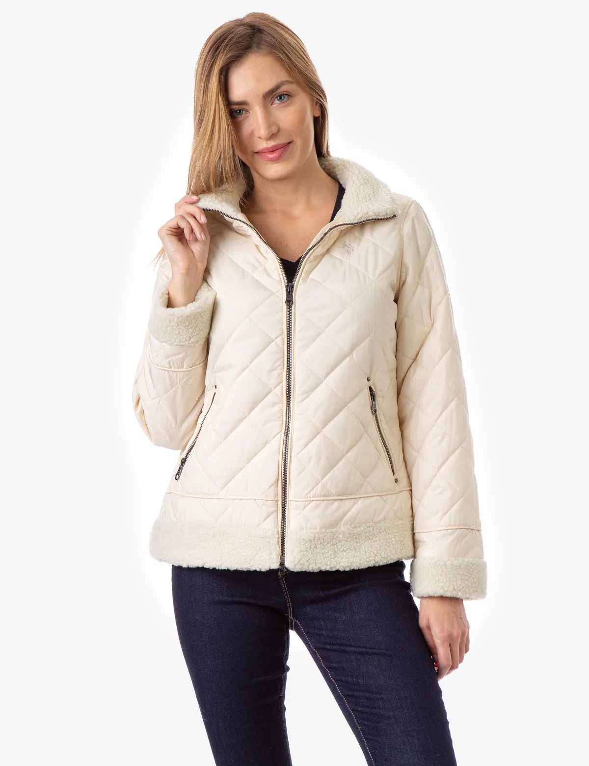 QUILTED MOTO PUFFER JACKET sold by U.S. Polo Assn.