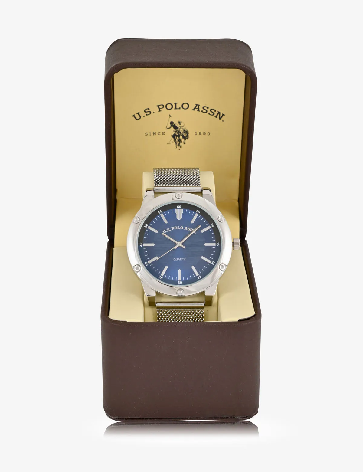 MEN'S MESH BRACELET AND BLUE DIAL ANALOG WATCH sold by U.S. Polo Assn. product image thumbnail 3