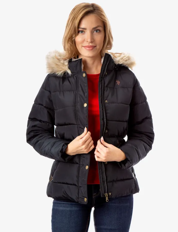 FUR HOODED JACKET sold by U.S. Polo Assn.