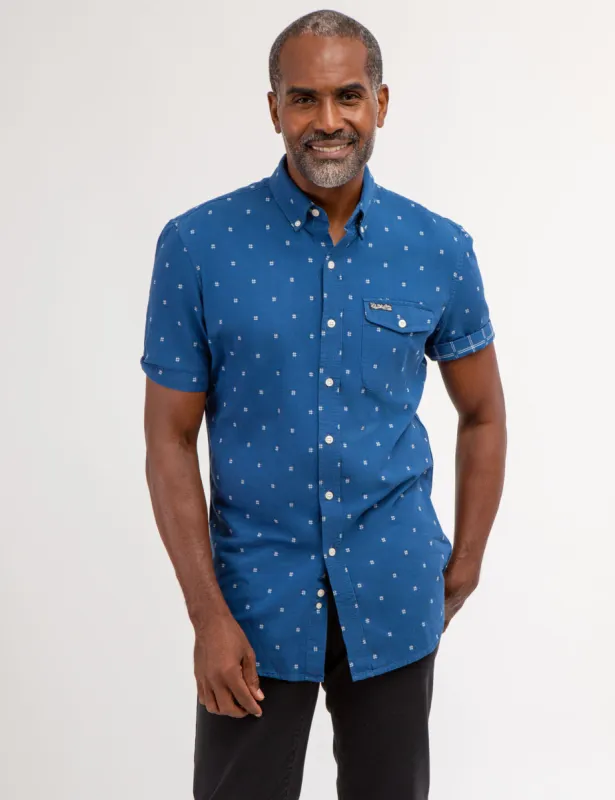 DOBBY DOUBLE SIDE PATTERN SHORT SLEEVE SHIRT sold by U.S. Polo Assn.