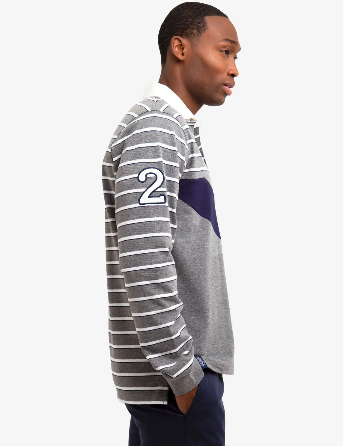 DIAGONAL STRIPE LONG SLEEVE POLO SHIRT sold by U.S. Polo Assn. product image thumbnail 3