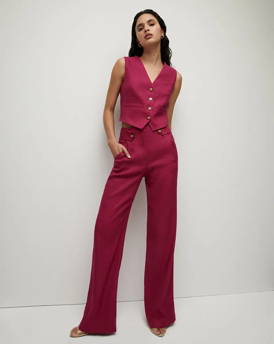 Bennett Twill-Linen Vest sold by Ulla Johnson product image thumbnail 3