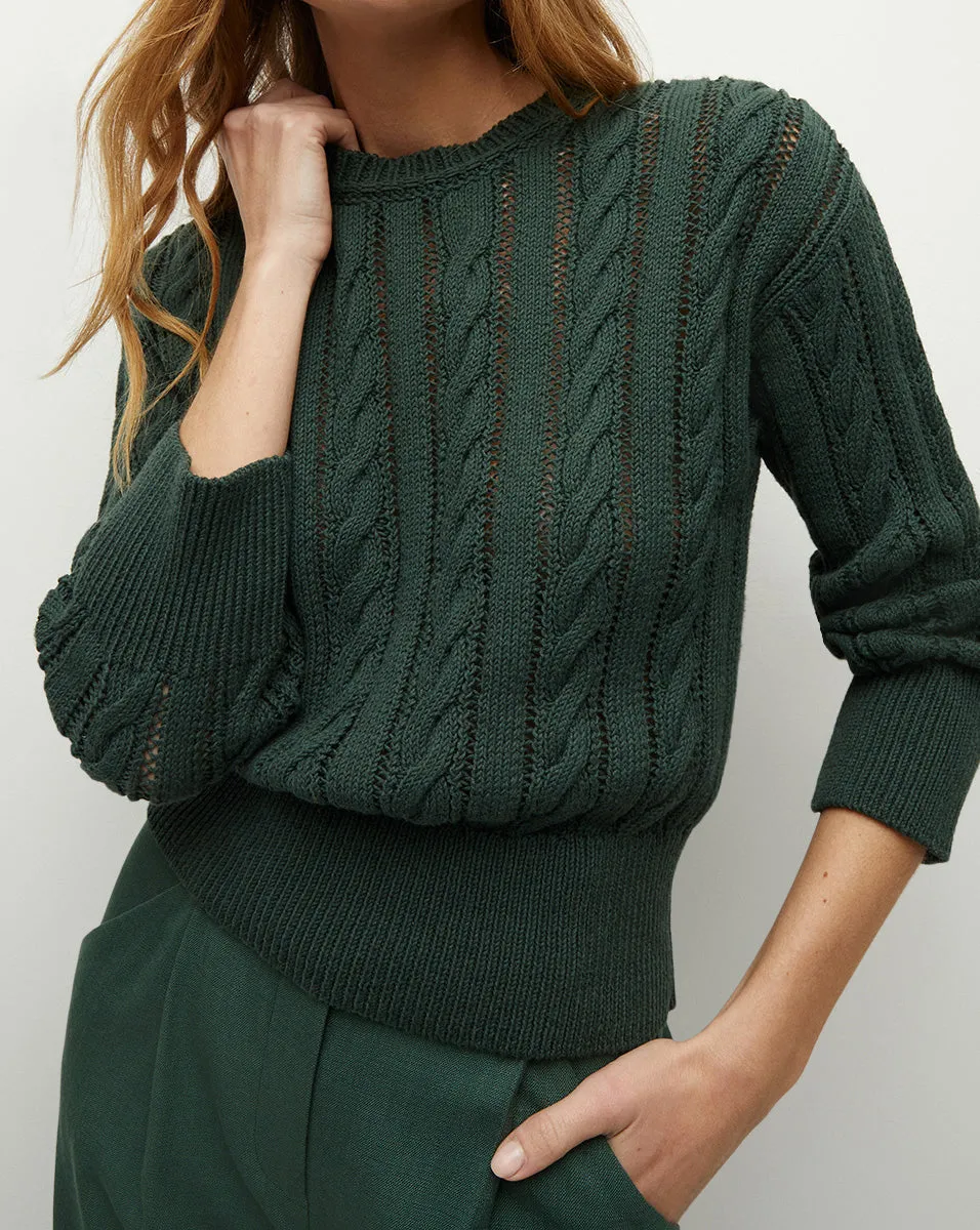 Eleanor Cable-Knit Sweater sold by Ulla Johnson