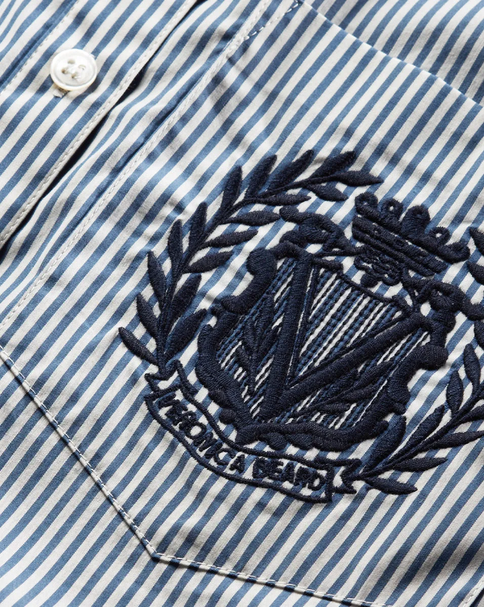 Lloyd Striped Button-Down Top | Logo Crest sold by Ulla Johnson product image thumbnail 4