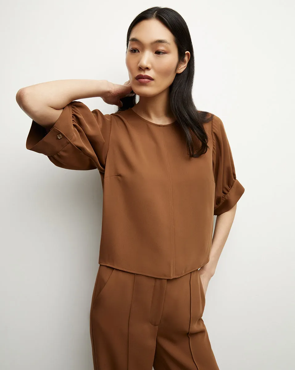 Margaret Matte Crepe Top sold by Ulla Johnson
