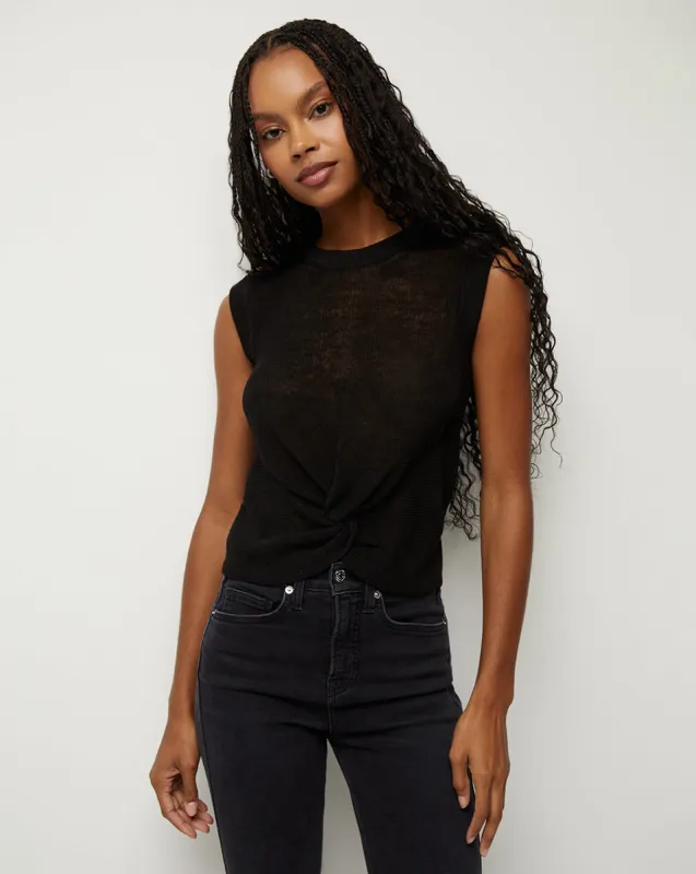 Kellen Twist-Front Sweater sold by Ulla Johnson