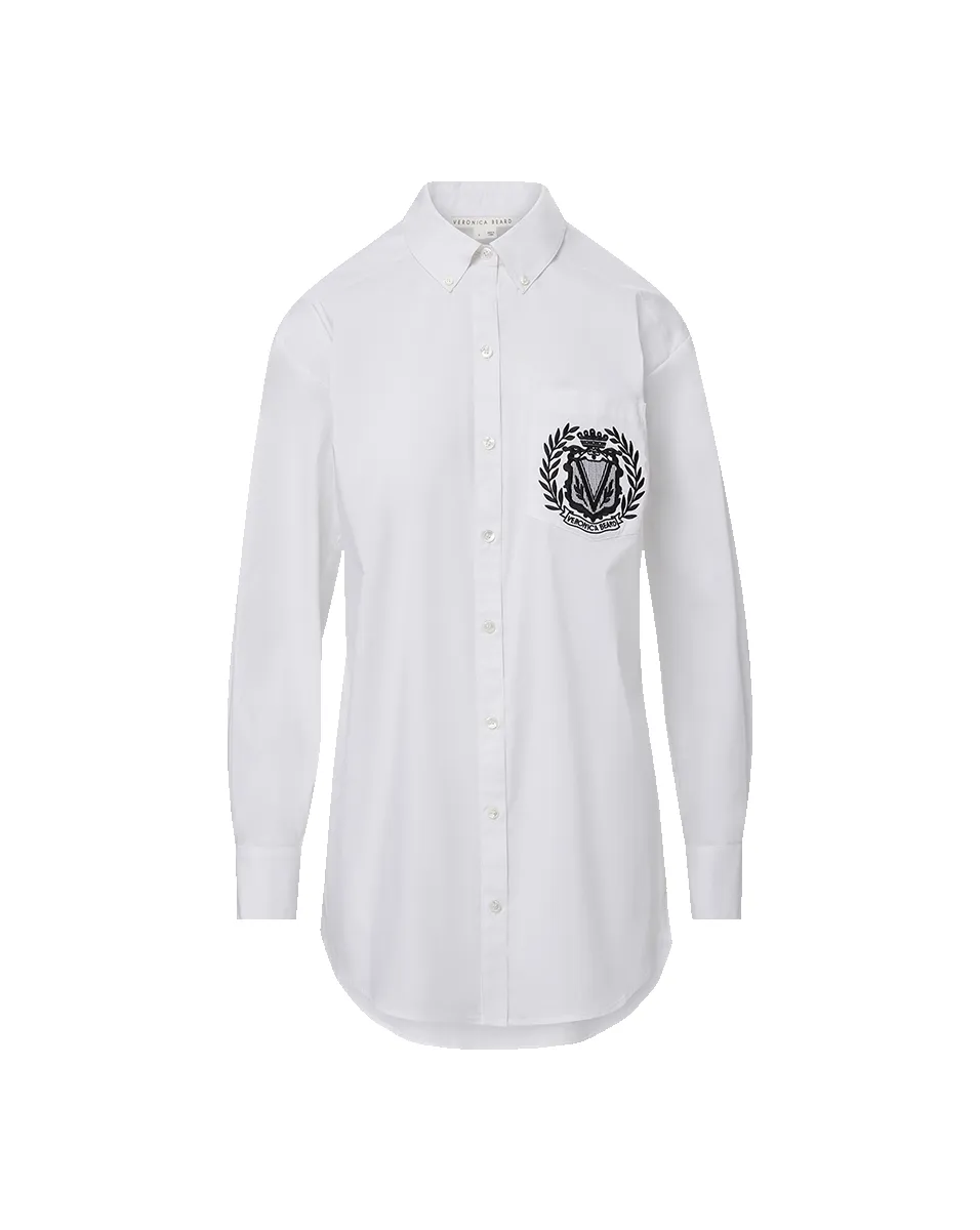 Lloyd Button-Down Top | Logo Crest sold by Ulla Johnson product image thumbnail 5