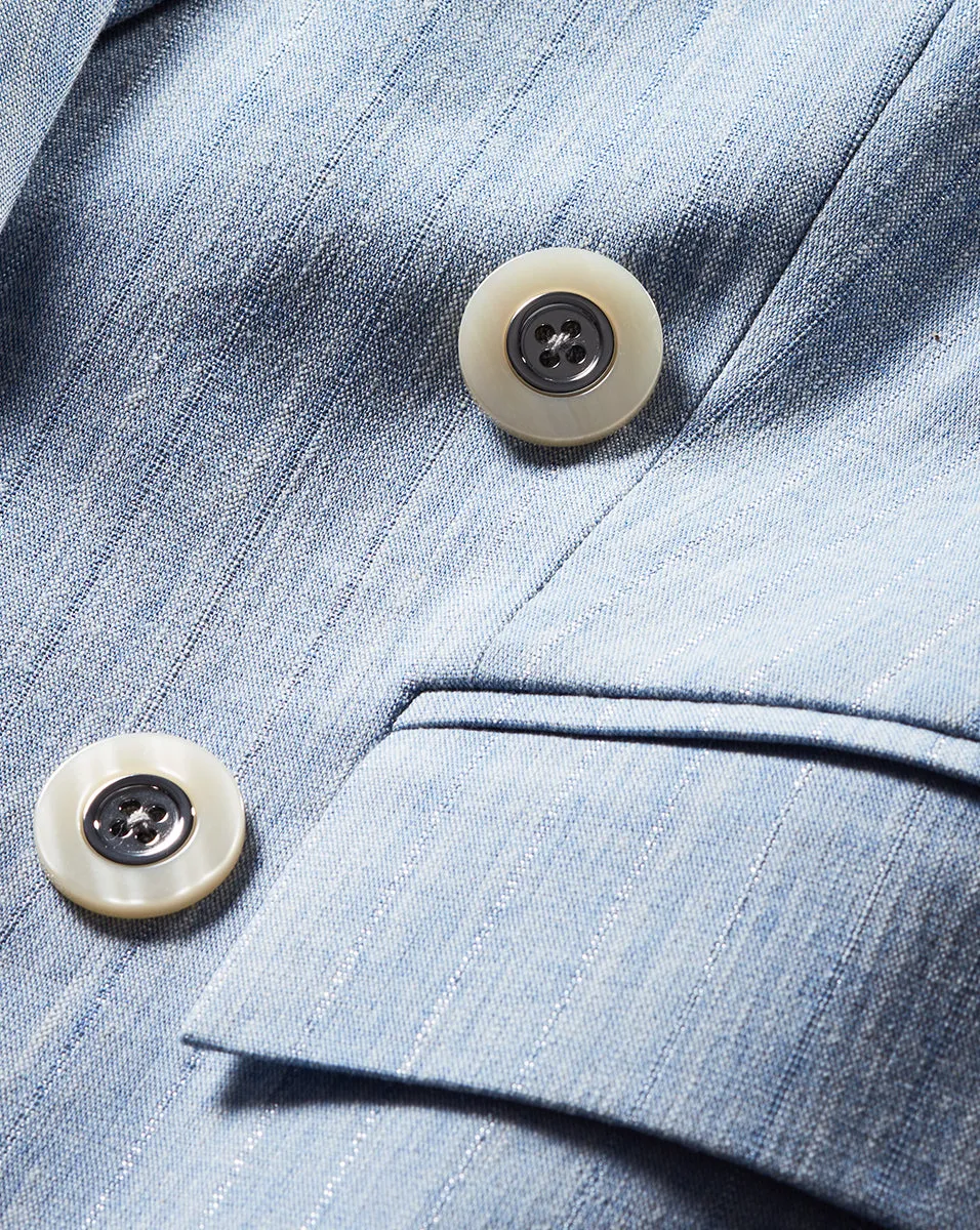 Gaya Metallic Pinstripe Dickey Jacket sold by Ulla Johnson product image thumbnail 2