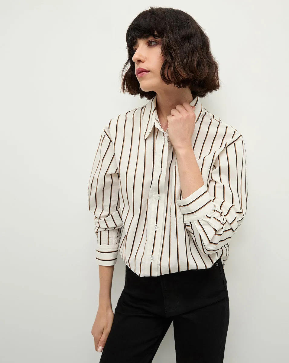Keiko Stretch-Cotton Button-Down Shirt sold by Ulla Johnson
