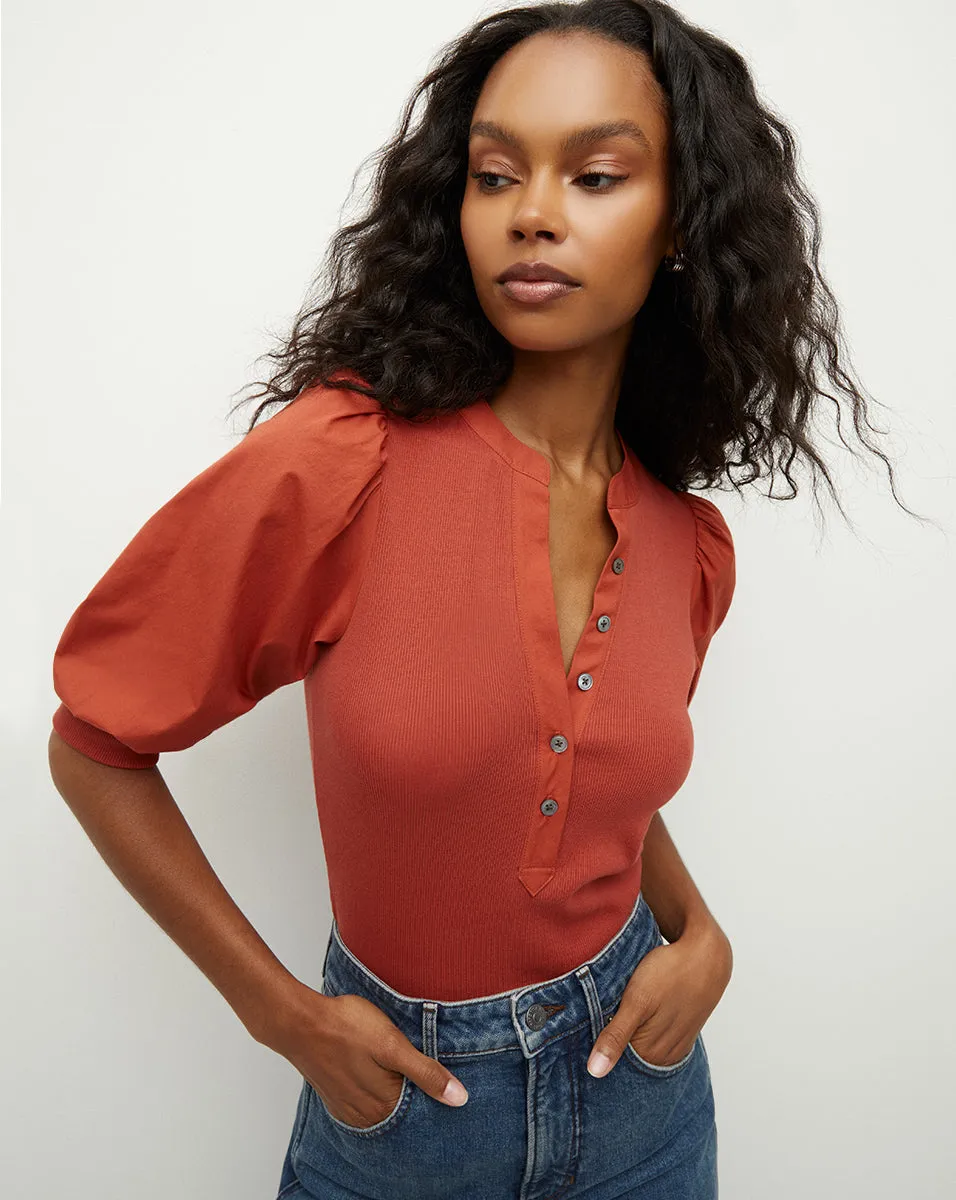 Coralee Puff-Sleeve Top sold by Ulla Johnson