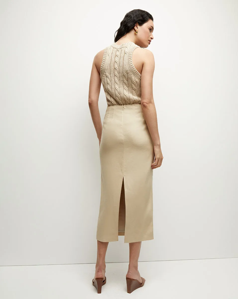Kimpton Stretch-Linen Skirt sold by Ulla Johnson product image thumbnail 5