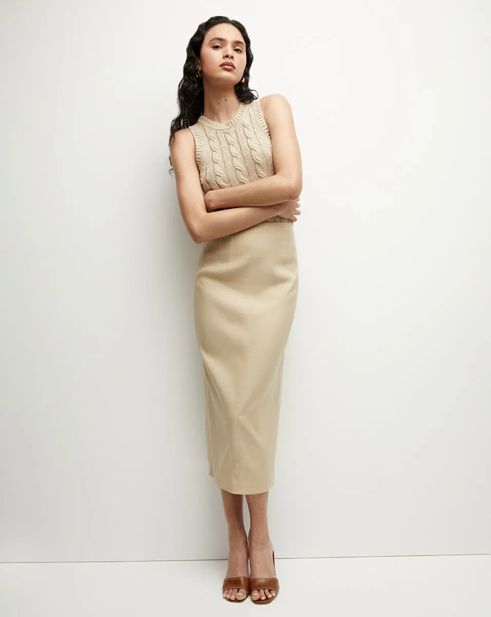 Kimpton Stretch-Linen Skirt sold by Ulla Johnson product image thumbnail 4
