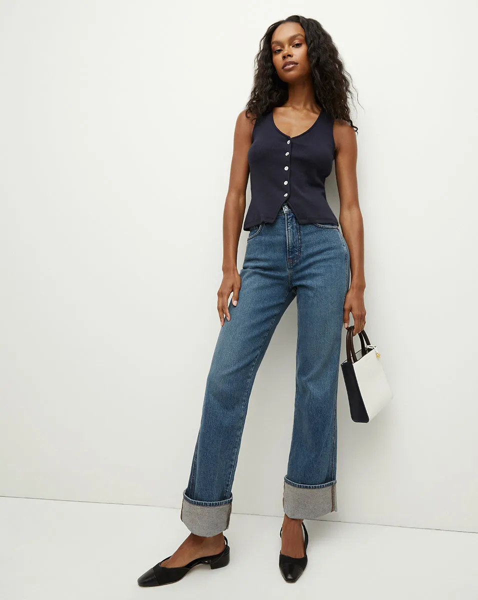 Dylan Cuffed Straight-Leg Jean sold by Ulla Johnson