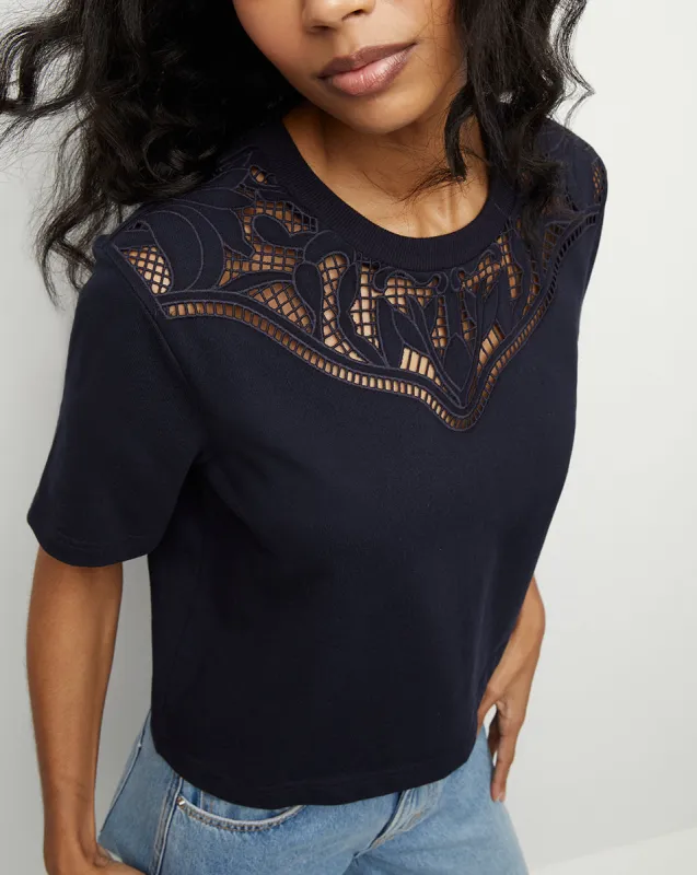 Monty Cotton Cropped Tee sold by Ulla Johnson