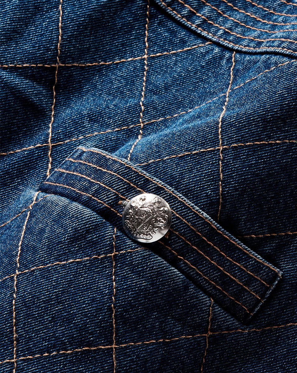 Ginny Quilted Denim Dress sold by Ulla Johnson product image thumbnail 3
