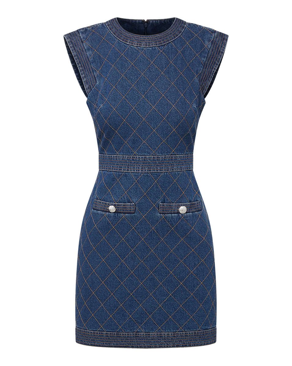 Ginny Quilted Denim Dress sold by Ulla Johnson product image thumbnail 5
