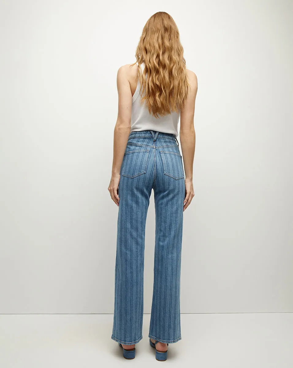 Crosbie Striped Loafer Length Wide-Leg Jean sold by Ulla Johnson product image thumbnail 3