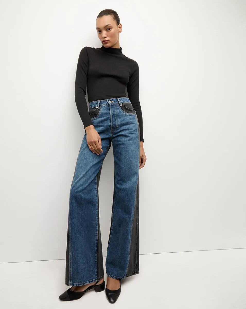 Taylor Two-Tone Wide-Leg Jean sold by Ulla Johnson