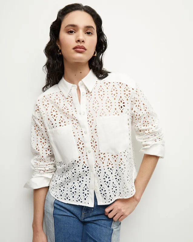 Aderes Cotton Eyelet Shirt sold by Ulla Johnson