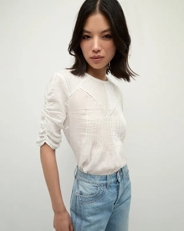 Bryce Pleated Top made by Veronica Beard