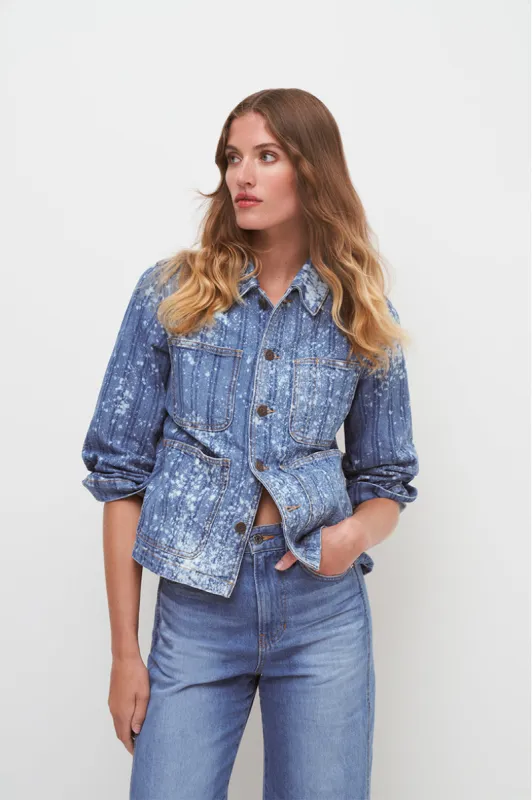 Dahl Acid-Washed Denim Chore Jacket sold by Ulla Johnson
