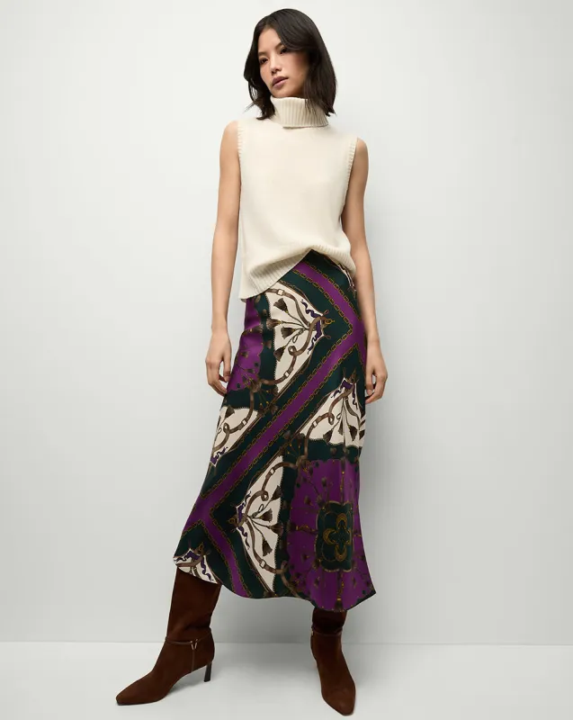 Clover Stretch-Silk Skirt sold by Ulla Johnson