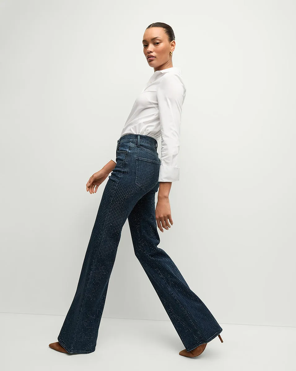 Crosbie Rhinestone Slim Wide-Leg Jean sold by Ulla Johnson product image thumbnail 3