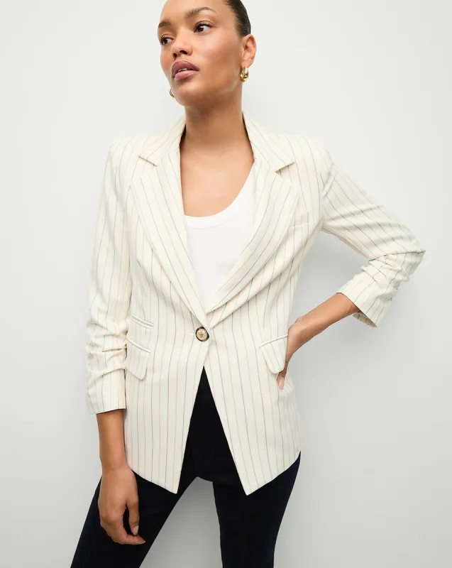 Battista Pinstriped Dickey Jacket sold by Ulla Johnson