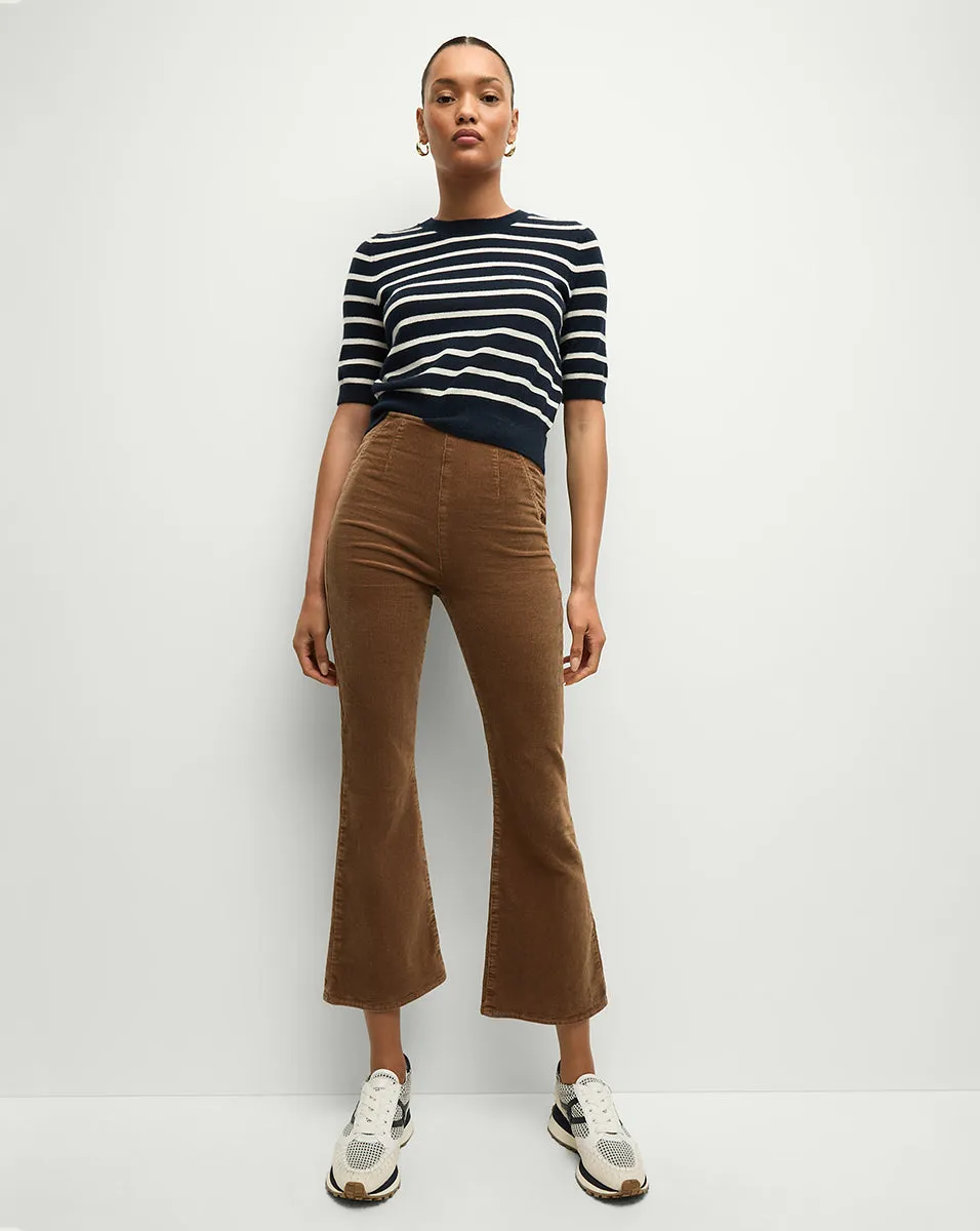 Carson Corduroy Off-Duty Kick-Flare Pant sold by Ulla Johnson